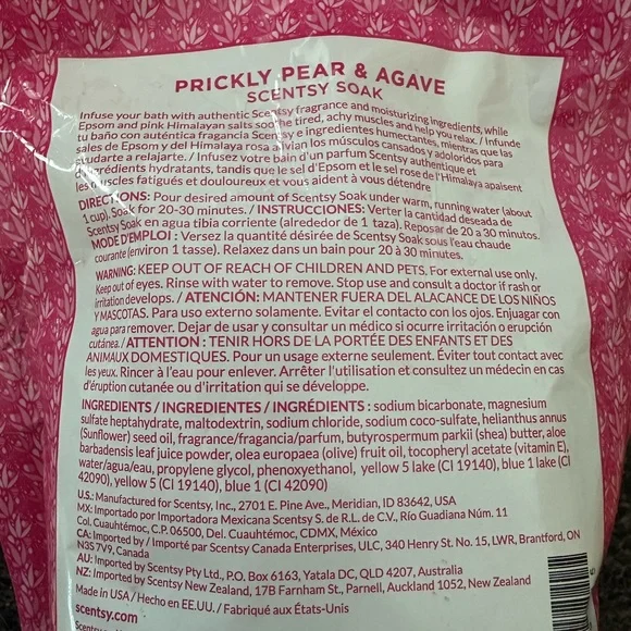 2 lb bag of Scentsy Soak in the Prickly Pear & Agave scent. - Picture 2 of 2